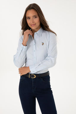 Kad_n A__k Mavi Uzun Kollu Basic G_mlek Sepette S_rpriz _ndirim - U.s. polo assn фото 3