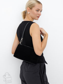 Сумка женская кожаная 5555PEF black Polina&Eiterou  в Новосибирске