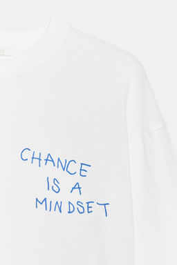 CAMISETA TEXTO DIBUJOS / Blanco roto - Zara фото 8