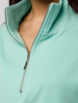 Джемпер Vilatte D49.080 из хлопка с эластаном мятный  фото 2