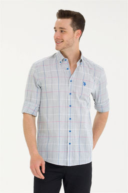 U. S. Polo Assn Мужская серая рубашка в шотландскую клетку - U.s. polo assn фото 10