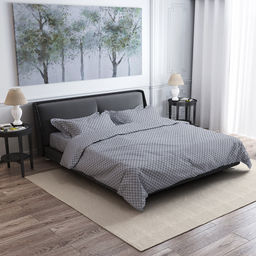 Простыня 1,5 спальная "Вестерн" серый 150х215см, бязь "Комфорт" 121г/м2, хлопок 100%, упаковка "классическая" ПВХ 28х41см, "Домашняя мода" (Россия)