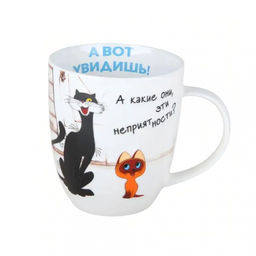 Кружка 420 мл ф.дерби Котенок Гав в п/уп фарфор арт. HD241145 (285283)