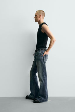 JEANS FLARE FIT / Azul / Verde - Zara фото 4