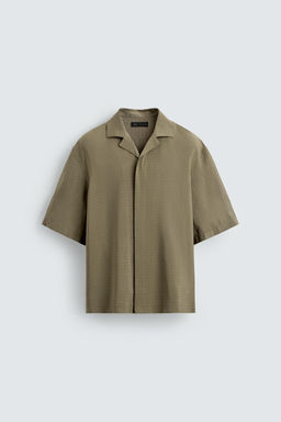 CAMISA FLUIDA CUADROS / Khaki