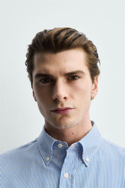 CAMISA REGULAR FIT ALGOD?N / rayas - Zara фото 5