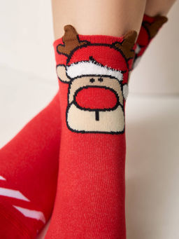 Цена за 2 пары. Носки новогодние красный - Conte elegant фото 2