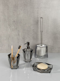 Мыльница 14,5x11,5x3,6 см серый акриловый пластик - Denastia фото 3