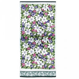 "Япония-2019" Полотенце махровое 70х140см, плотность 300гр/м2, 100% хлопок, "Лилия", зеленый, Bolangde (Китай)