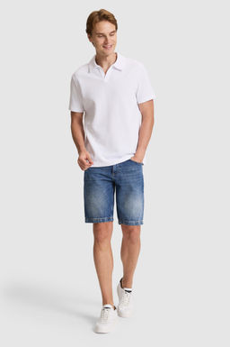 Erkek Beyaz Regular Fit Polo Yaka Ti__rt