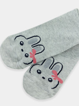 Цена за 5 пар! Носки детские серые с рисунком в виде зайца - Mark formelle фото 5