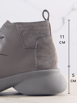 Ботинки 305.927gr.Серый замок замша+серый игуана+серый/байка