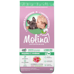 MOLINA, Сухой корм с инд и ягненком для взр.собак всех пород SENSITIVE HYPOALLERGENIC, 12кг, 1065623