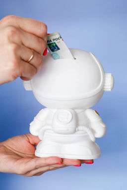 Копилка Astronaut, gold, (18 см), пластик