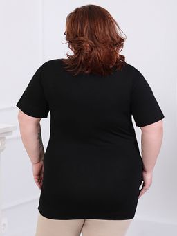 Футболка длинная больших размеров - Almond фото 2