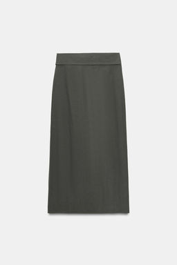 FALDA MIDI CRUZADA / petro lavado - Zara фото 8