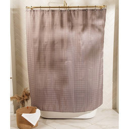 Штора для ванной «Гри Сандре», с люверсами, 180×180 см, полиэстер, коричневая