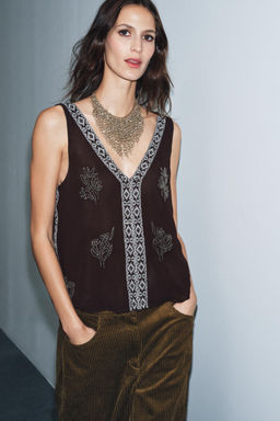 EMBROIDERED TOP ZW COLLECTION LIMITED EDITION - Zara фото 2