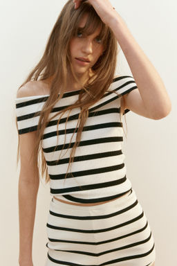 Top off-the-shoulder en punto de canal? - H&m фото 3