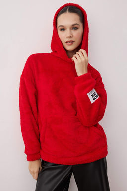 Antrasit Pelus Etiket Detayl? Regular/Normal Kal?p Pelus Orme Sweatshirt TWOAW26SW00221 - Trendyolmilla фото 5