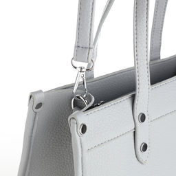 Сумка женская тоут TEXTURA на молнии, с кошельком, 30×10×24 см, серый