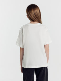 Футболка для девочек в белом цвете с печатью - Mark formelle фото 5