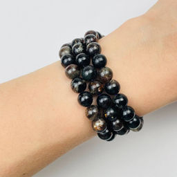 Бусины для украшений из камня Биотит (48 бусин)