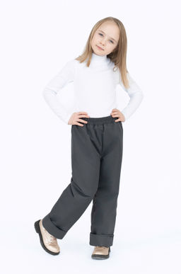 Брюки на поясе мембранные демисезонные черные - Arctic kids фото 2