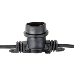 UDL-K111 80/E27/20M IP65 BLACK BELT-LIGHT Гирлянда Белт-Лайт, 20м + 1,5м сетевой шнур. 80 патронов E27, шаг 25см. Чёрная. TM Uniel.