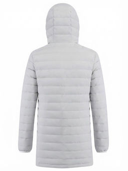 Куртка мужская удлинённая стёганая с капюшоном и графеновой подкладкой утеплитель тинсулейт