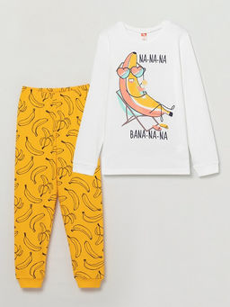 CSJG 50052-21 Комплект для девочки (джемпер, брюки), экрю