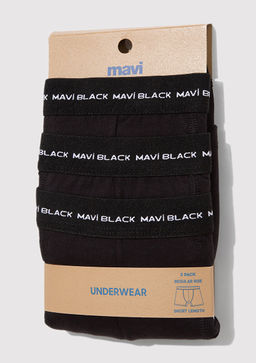 3lu Basic Siyah Boxer - Mavi фото 4