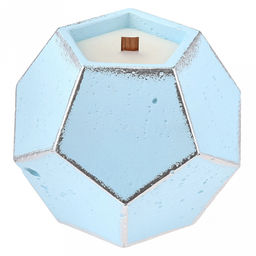 Свеча "Шередарь" д10см, h9см, парафин, в подсвечнике из гипса, деревянный фитиль, малый, ментоловый, время горения 23 часа (Россия)