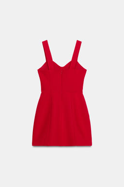 VESTIDO MINI CORSETERO / Rojo - Zara фото 8