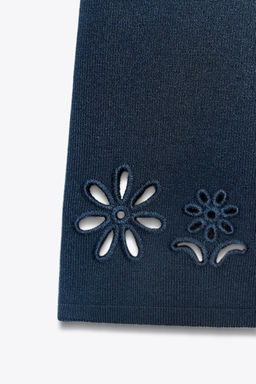 KNIT TROUSERS WITH CUTWORK EMBROIDERY - Zara фото 7