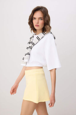 Sar? Duz Normal Bel Genis Paca K?sa Orme Sort & Bermuda TWOSS26SR00224 - Trendyolmilla фото 2