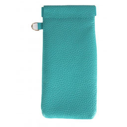 Футляр для очков Croco фо-725 (на пружинке) натуральная кожа бирюза флотер (110) 264586