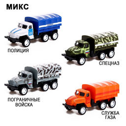 Грузовик металлический УРАЛ, инерция, масштаб 1:64, МИКС - Автоград фото 8