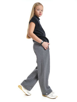Брюки для девочки 33-7494 серый - Mini maxi фото 9