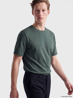 Regular Fit Basic Erkek Dry Touch Ti??rt