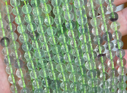 Бусины из флюорита зеленого шарик 6мм, 40см, 68 бусин Радуга камня