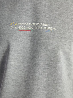 Bisiklet Yaka Uzun Kollu Nak??l? Erkek Sweatshirt