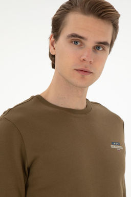 Мужской свитшот цвета хаки Неожиданная скидка в корзине - U.s. polo assn фото 2