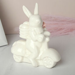 Цена за 1 шт. Фигурка Кролик на велосипеди 13 см / RD-708 /уп 72/Пасха - Галеонтрейд фото 3