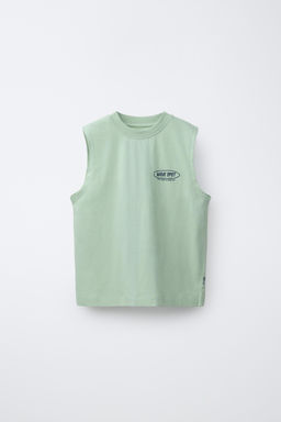 CONJUNTO CAMISETA Y BERMUDA TEXTO / Verde agua