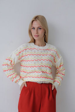 10237 Джемпер белый с декором - Martichelli фото 12