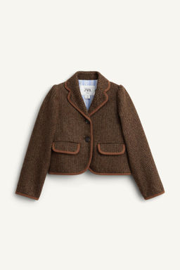 LIMITED EDITION HERRINGBONE WOOL BLAZER - Zara фото 4
