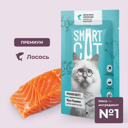 Паучи для взрослых кошек и котят кусочки лосося в нежном соусе