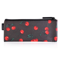 Пенал "Limited Edition Very Cherry" 215x90x10 мм плоский, антивандальная искусственная кожа с тиснением до -40C, отделение на молнии сверху, плоский для 35 предметов, полноцветная печать