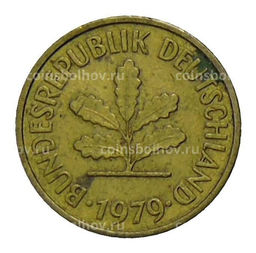 Монета 5 пфеннигов 1979 года D Германия